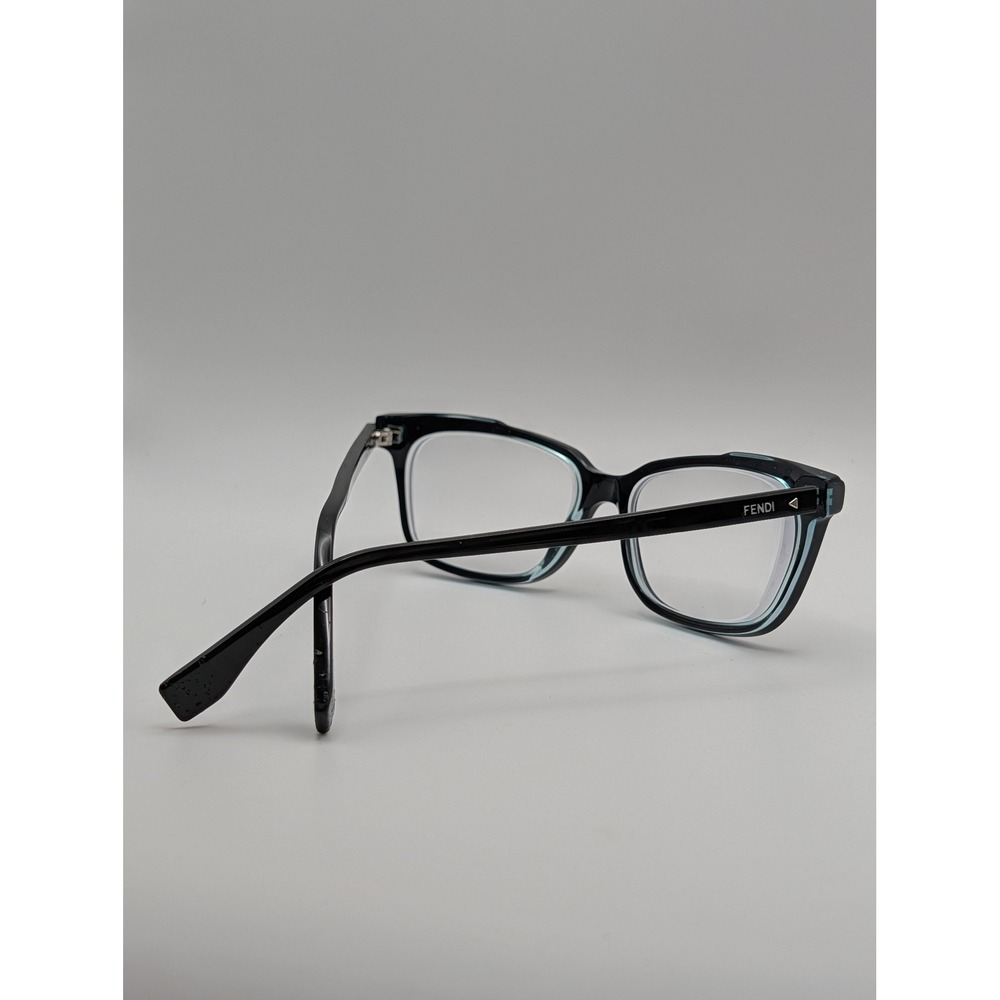 Fendi FF 0252 Black Teal Cat Eye Optical Eyeglass Frames Womens Made in Italy